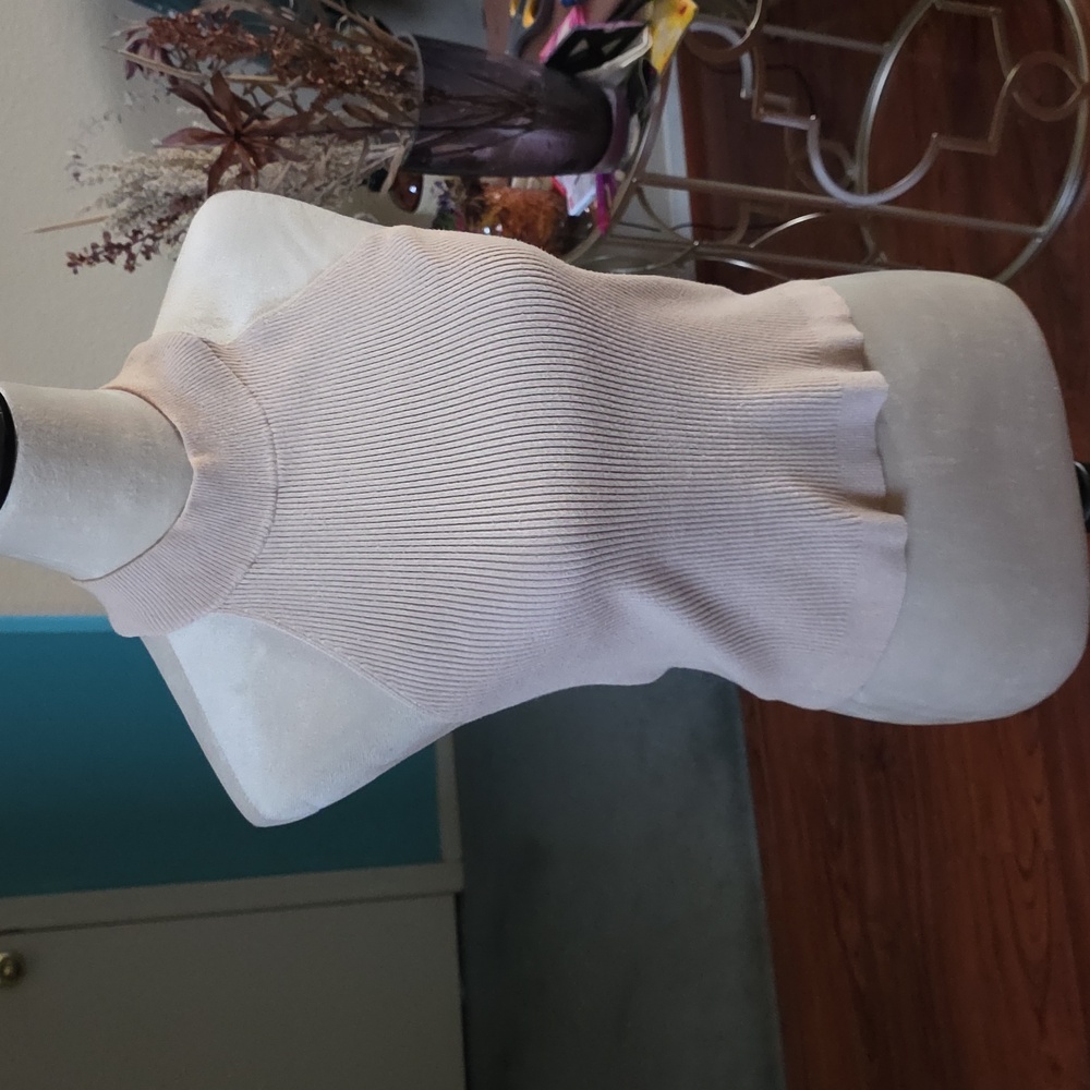 Xhilaration Tan Ribbed Crop Tank Top